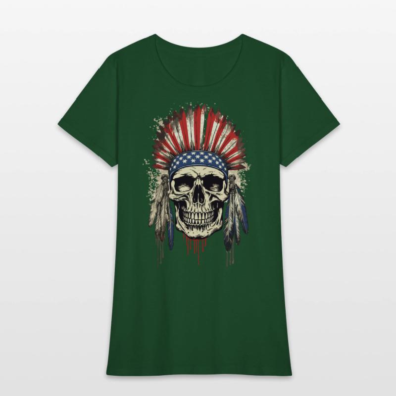 Skull Indian Chief Native American USA