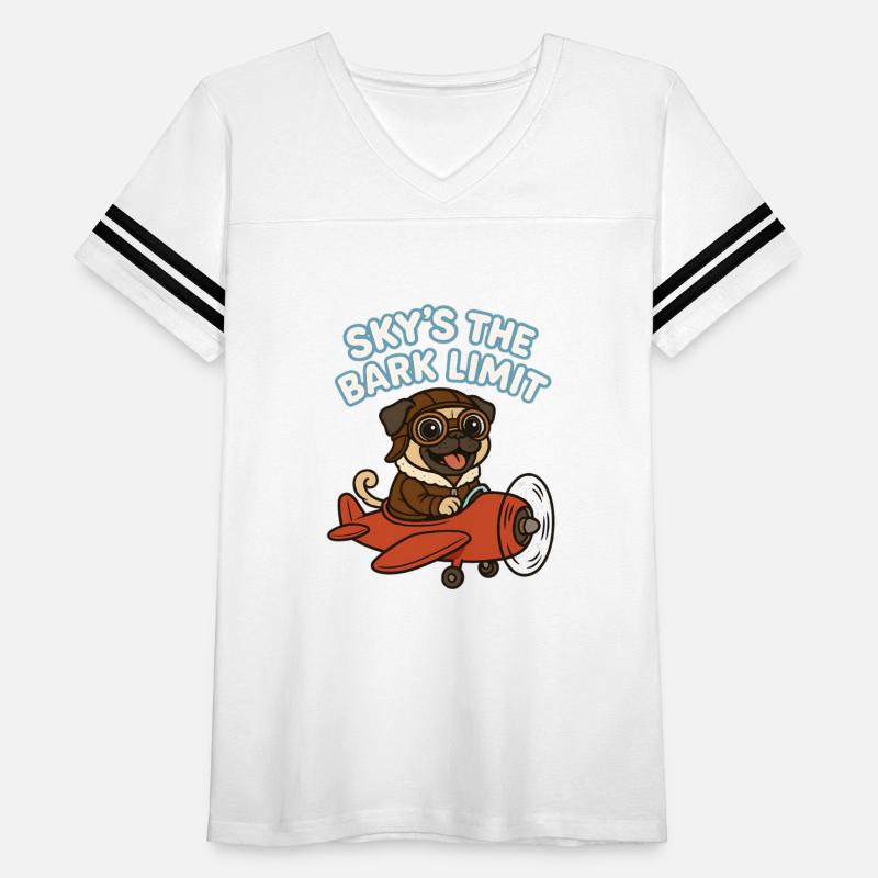 Sky s the Bark Limit Cute Aviator Pug Flying
