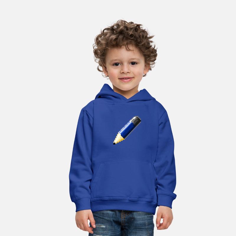 small blue pencil in pixel style