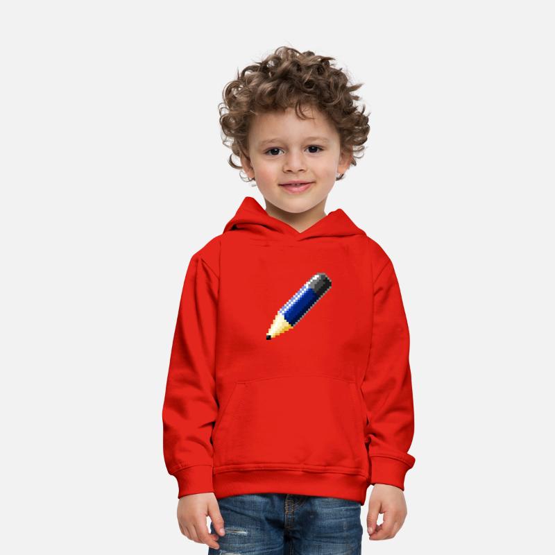 small blue pencil in pixel style