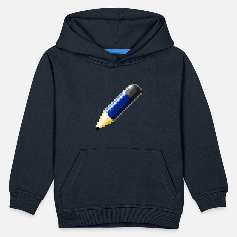small blue pencil in pixel style