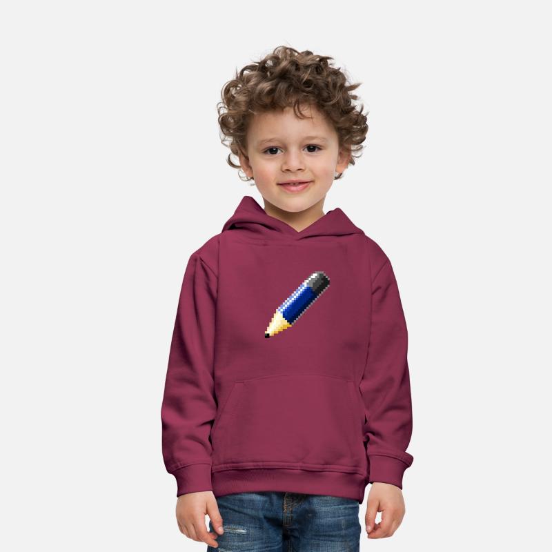 small blue pencil in pixel style