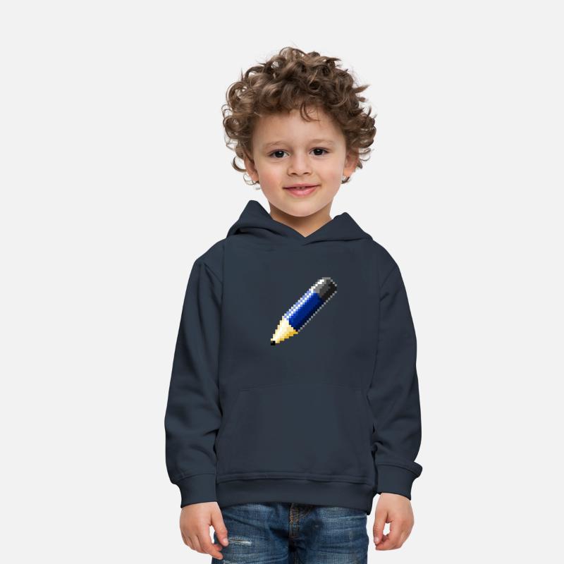 small blue pencil in pixel style