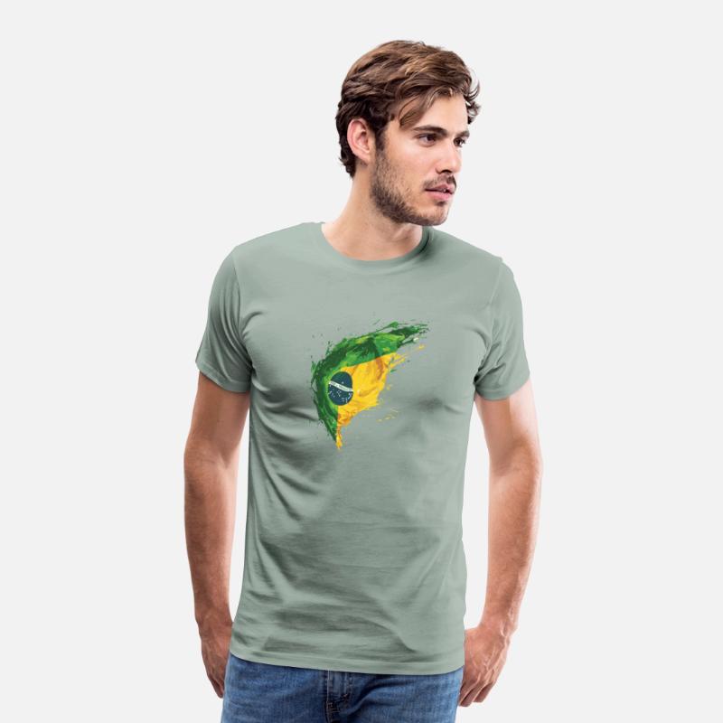 Small Brazil flag in the style of minimalist illus