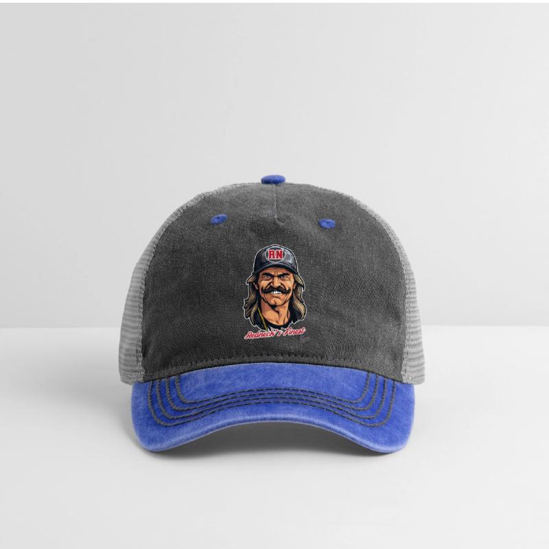 Smiling man with mustache and RN cap