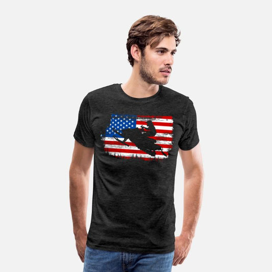 Snowmobile Racing American Flag Snowmobiling Love