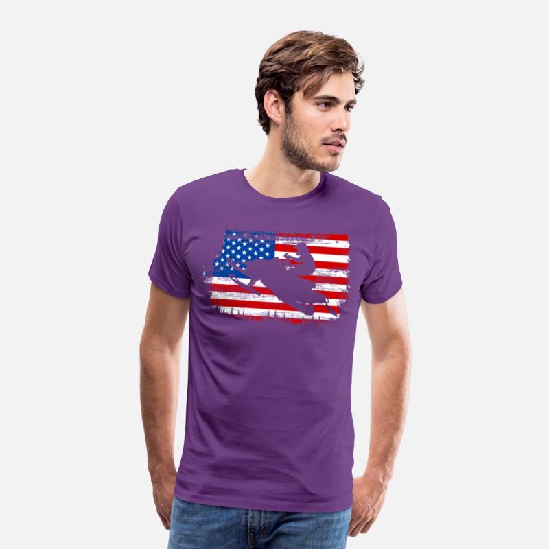 Snowmobile Racing American Flag Snowmobiling Love