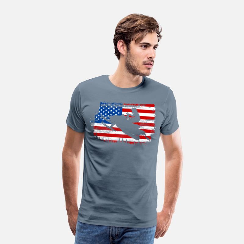 Snowmobile Racing American Flag Snowmobiling Love