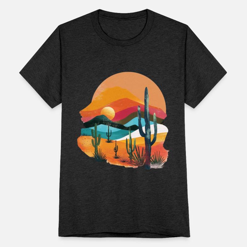 Southwestern Sunset Cactus Landscape