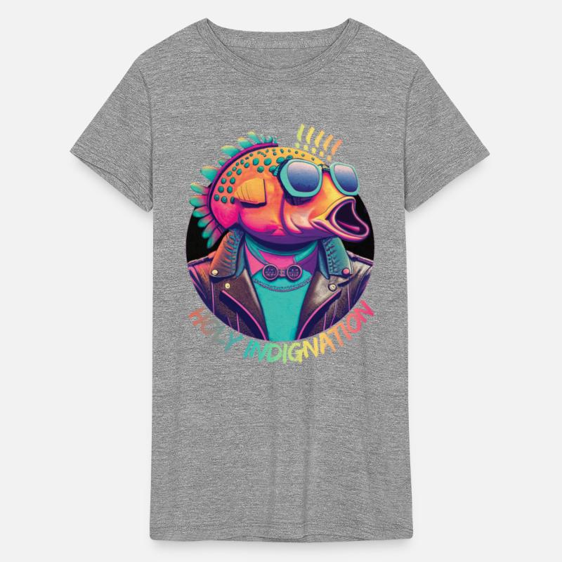 Spotted pink and orange fish in sunglasses