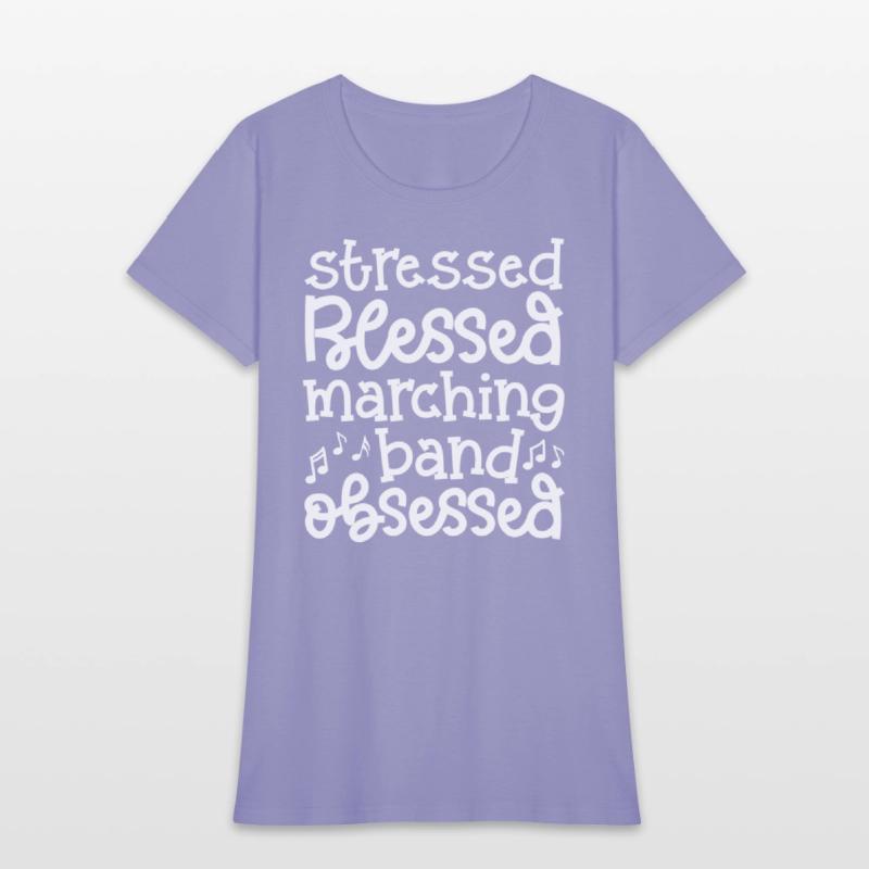 Stressed Blessed Marching Band Obsessed Cute Funny