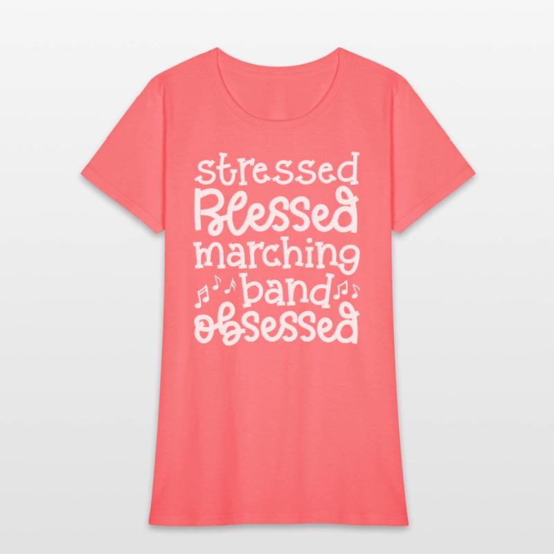 Stressed Blessed Marching Band Obsessed Cute Funny