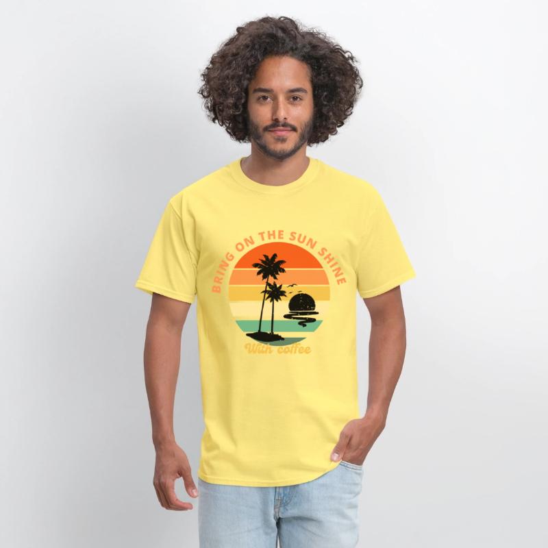 Sun shine with coffee time new t shirt