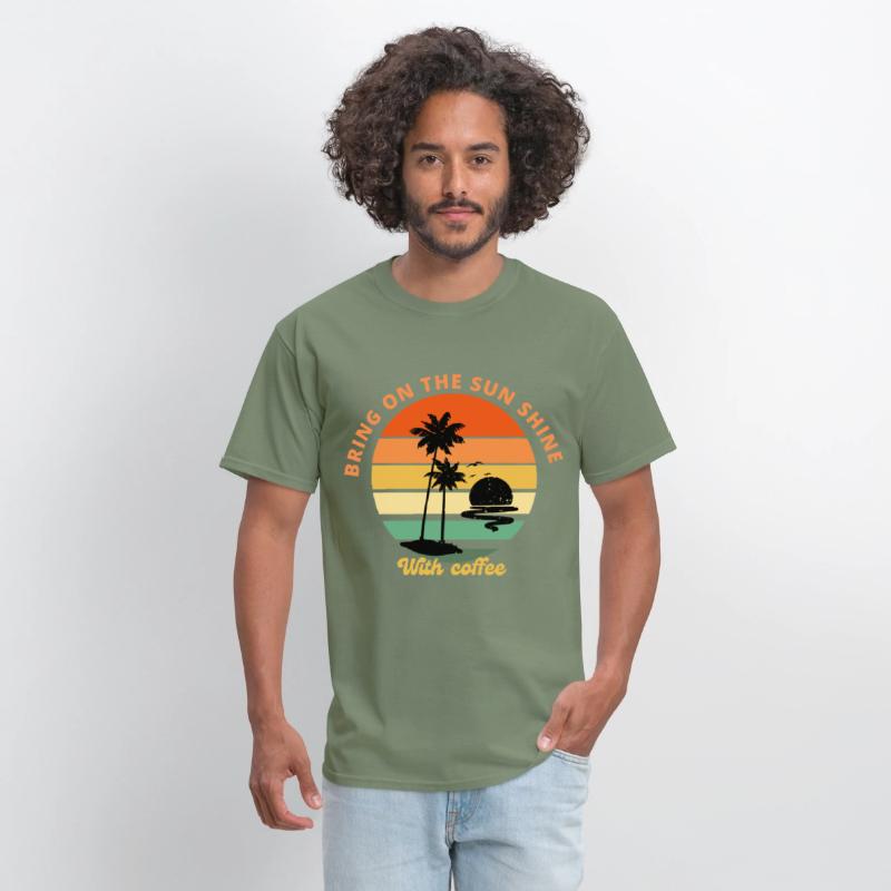 Sun shine with coffee time new t shirt