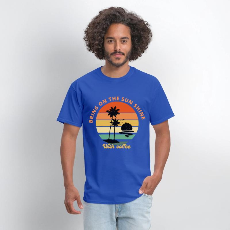 Sun shine with coffee time new t shirt