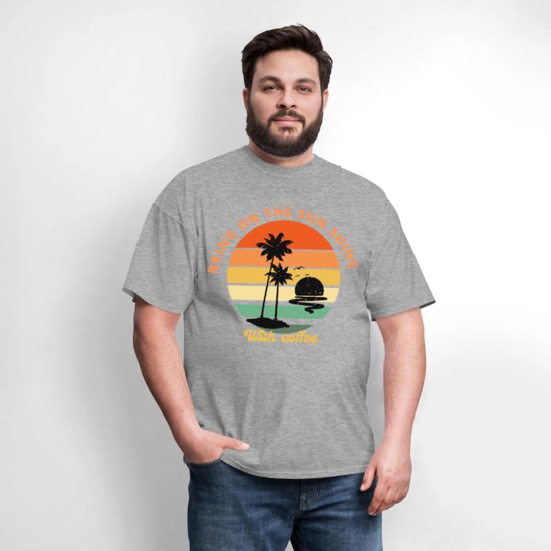 Sun shine with coffee time new t shirt