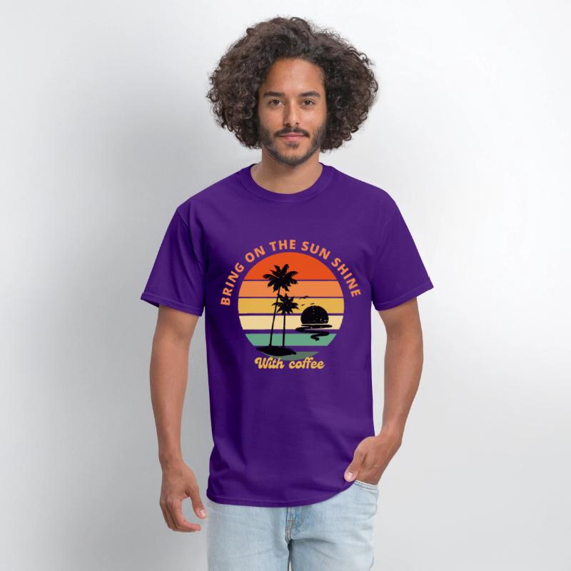 Sun shine with coffee time new t shirt