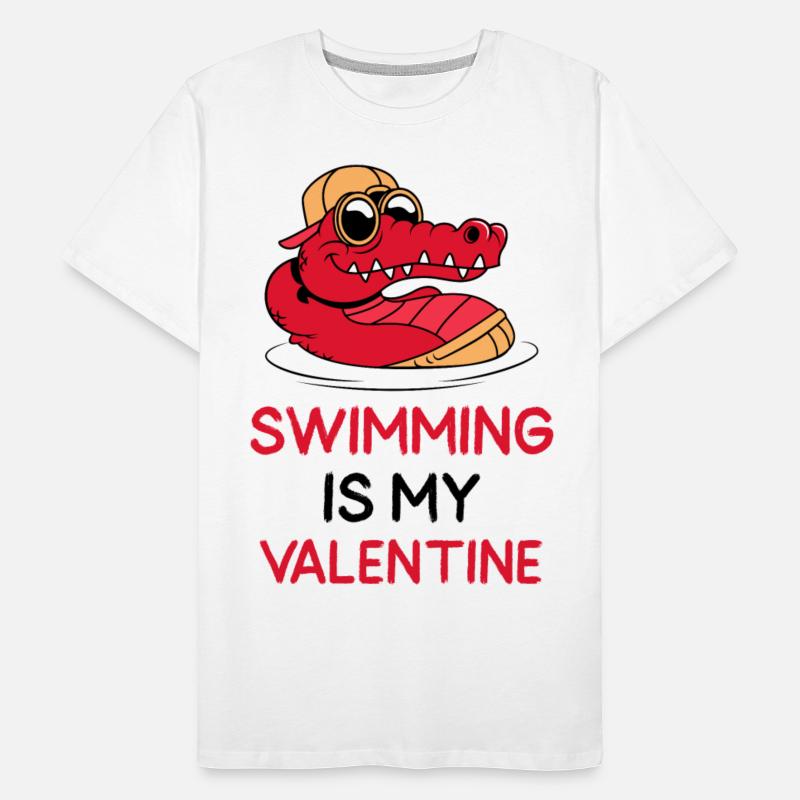 Swimming Is My Valentine - Crocodile In Water