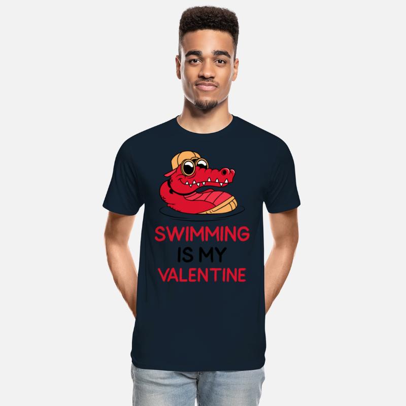 Swimming Is My Valentine - Crocodile In Water