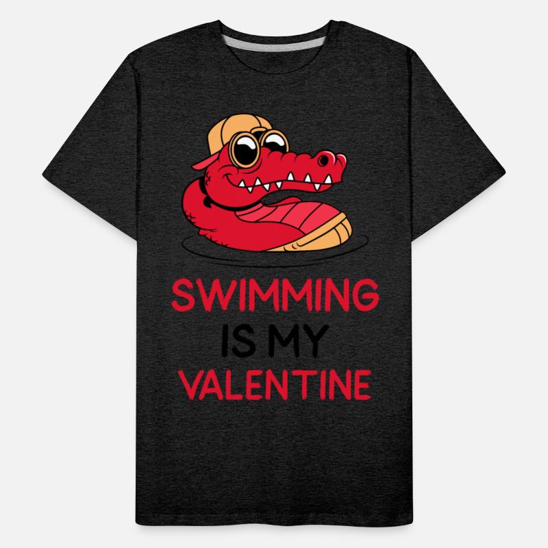 Swimming Is My Valentine - Crocodile In Water