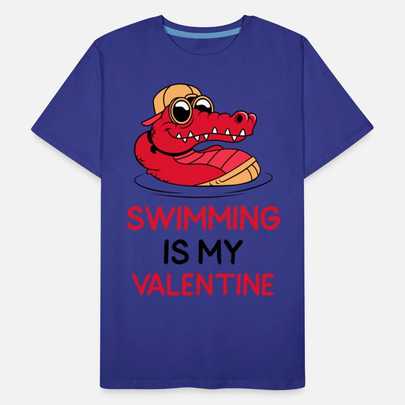 Swimming Is My Valentine - Crocodile In Water