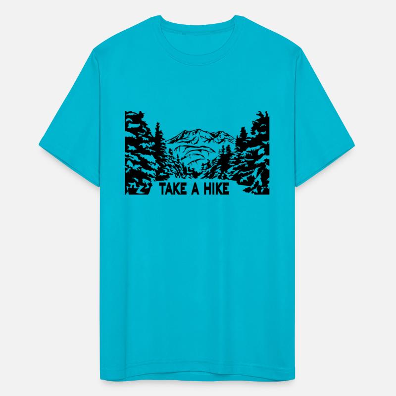 Take a Hike monochrome mountain landscape