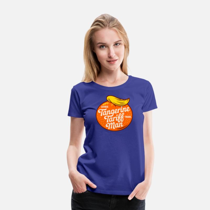 Tangerine Tariff Man Citrus Trade Retro Political