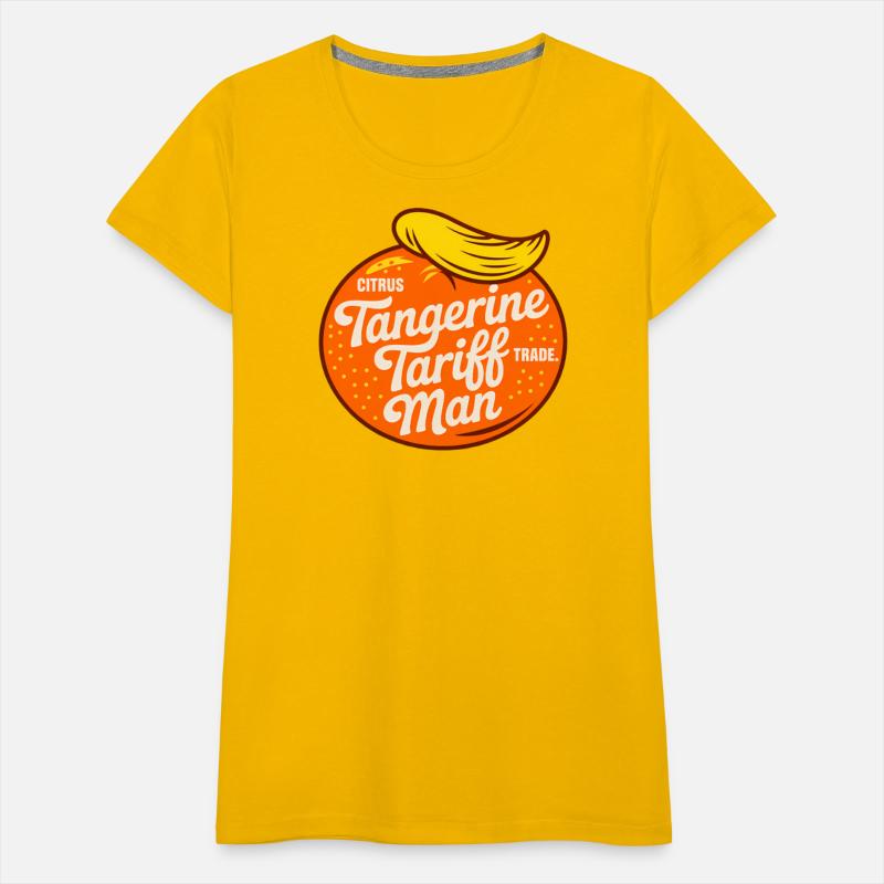 Tangerine Tariff Man Citrus Trade Retro Political