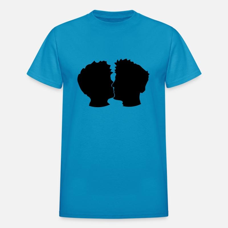 team kissing smooching gay in love 2 friends broth