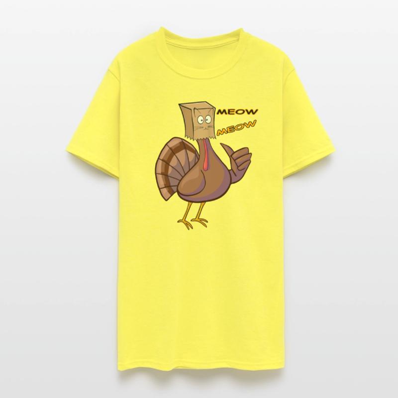 Thanksgiving Funny Turkey Fake Cat Retro Meow