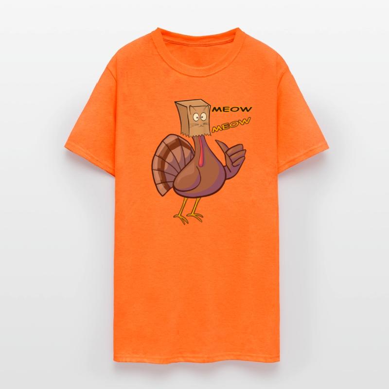 Thanksgiving Funny Turkey Fake Cat Retro Meow