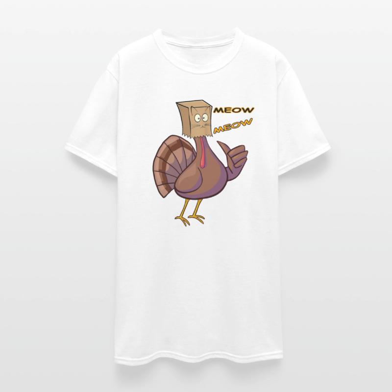 Thanksgiving Funny Turkey Fake Cat Retro Meow