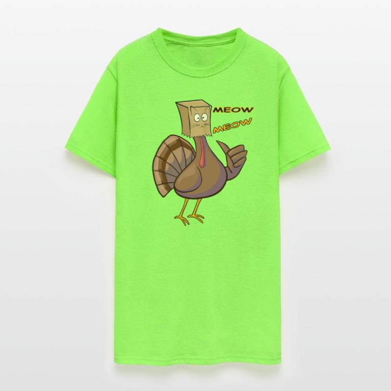 Thanksgiving Funny Turkey Fake Cat Retro Meow