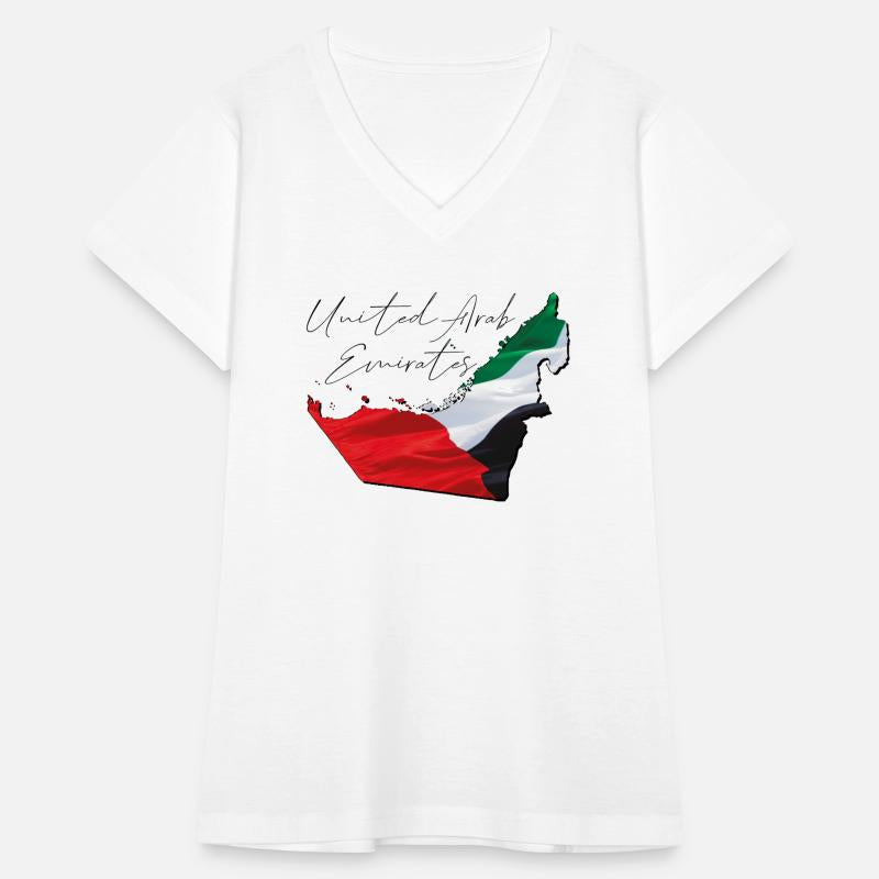 The Emirates (UAE) Flag in Emirates (UAE) Map EN