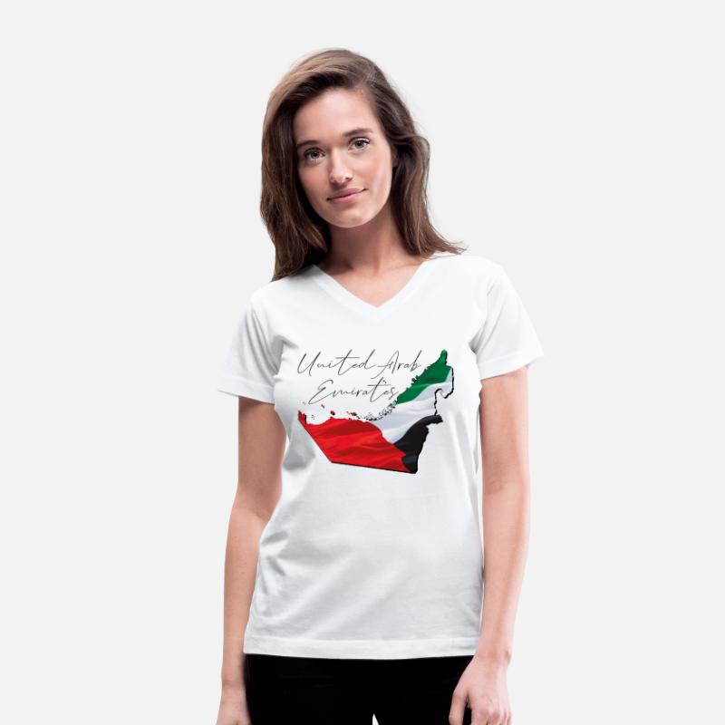 The Emirates (UAE) Flag in Emirates (UAE) Map EN