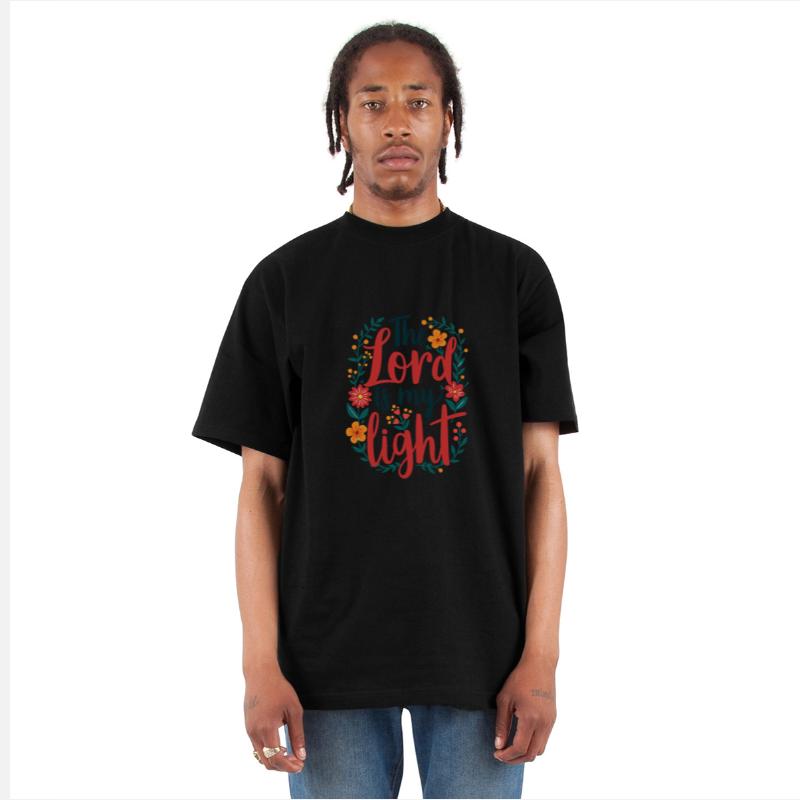 The Lord Is My Light Christian Quote Flower Floral