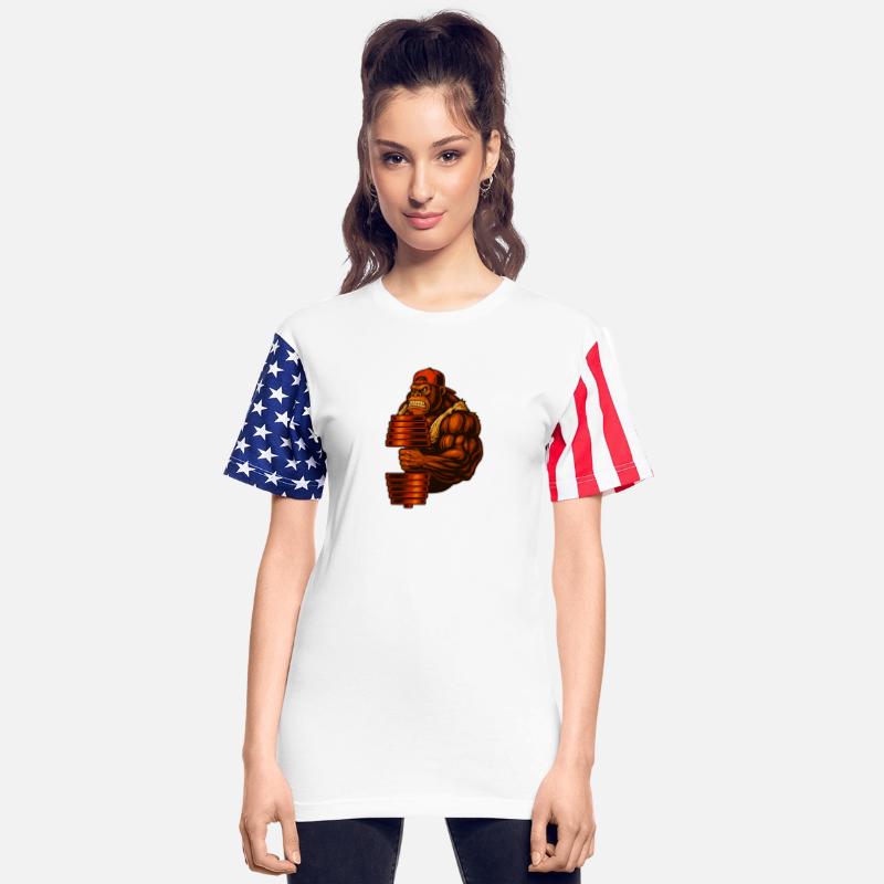 Tough Gorilla with Stack of Blocks