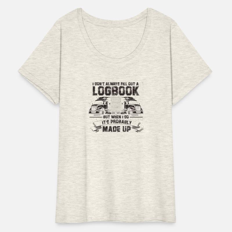 Trailer Truck Made Up Logbook Driving Tractor