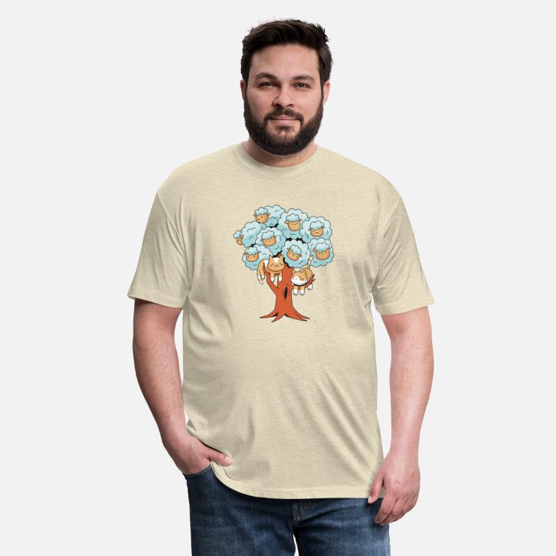 Tree with sheeps and cats