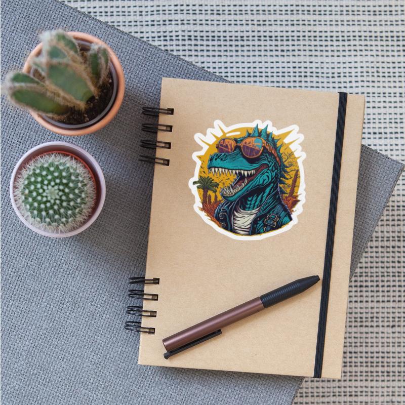 Trendy Dinosaur in Streetwear Art