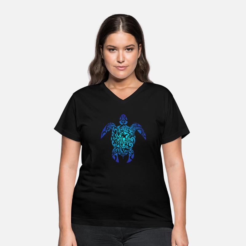 Tribal Sea Turtle Ocean Blue Hawaii Polynesian