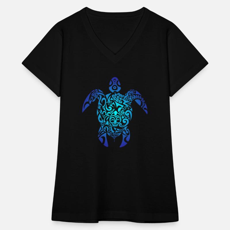 Tribal Sea Turtle Ocean Blue Hawaii Polynesian