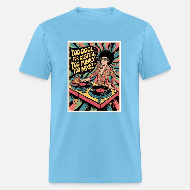 turntable with a retro dj illustration