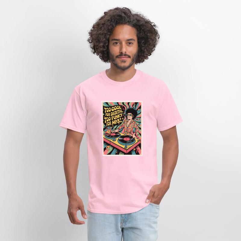 turntable with a retro dj illustration