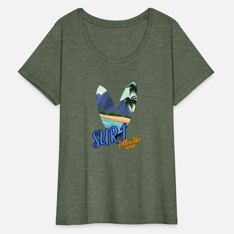 Unisex T-Shirt Surf ,follow the wave