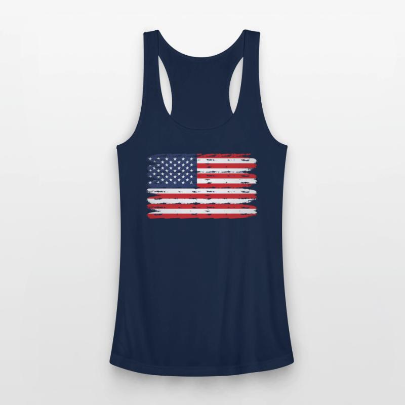 Usa Flag With Watercolor Brush Style