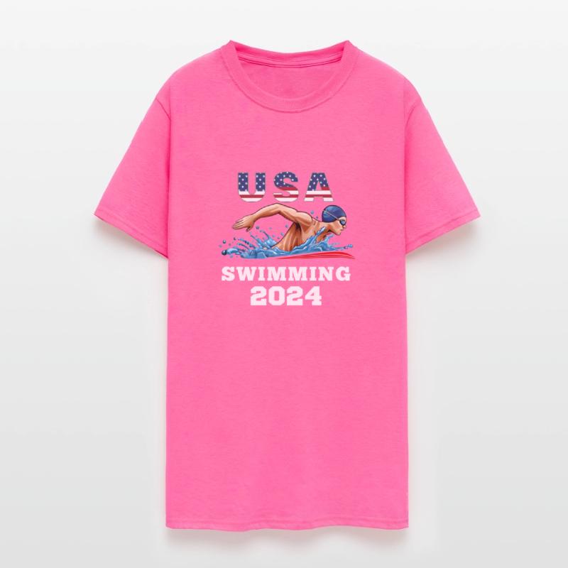 USA Games Swimming Sports Flag American 4th of Jul