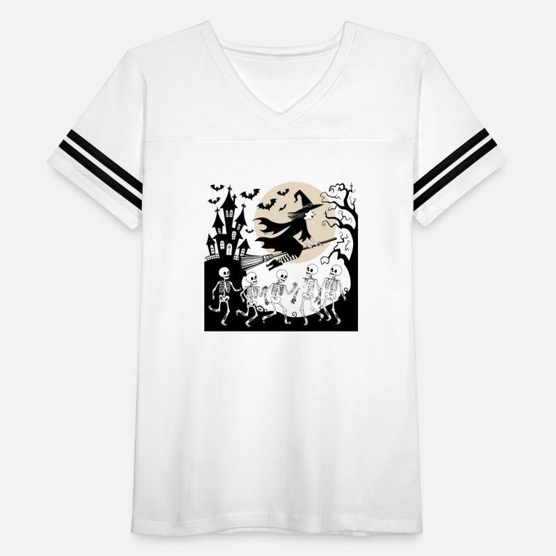 Vintage Witch & Skeletons Dance – Halloween Vibes