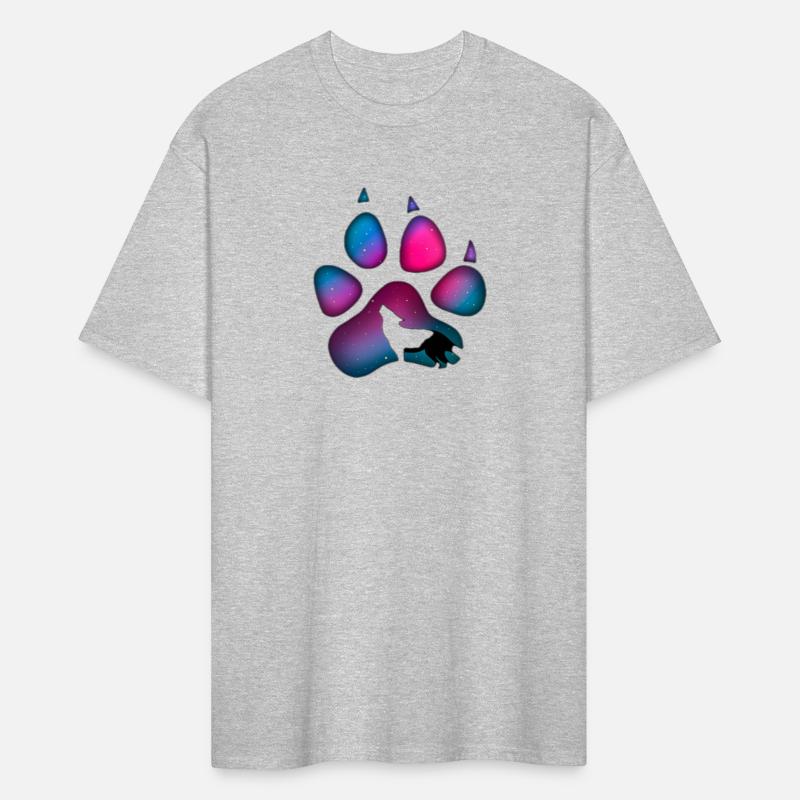 Violet colors with the wolf howling in the sky