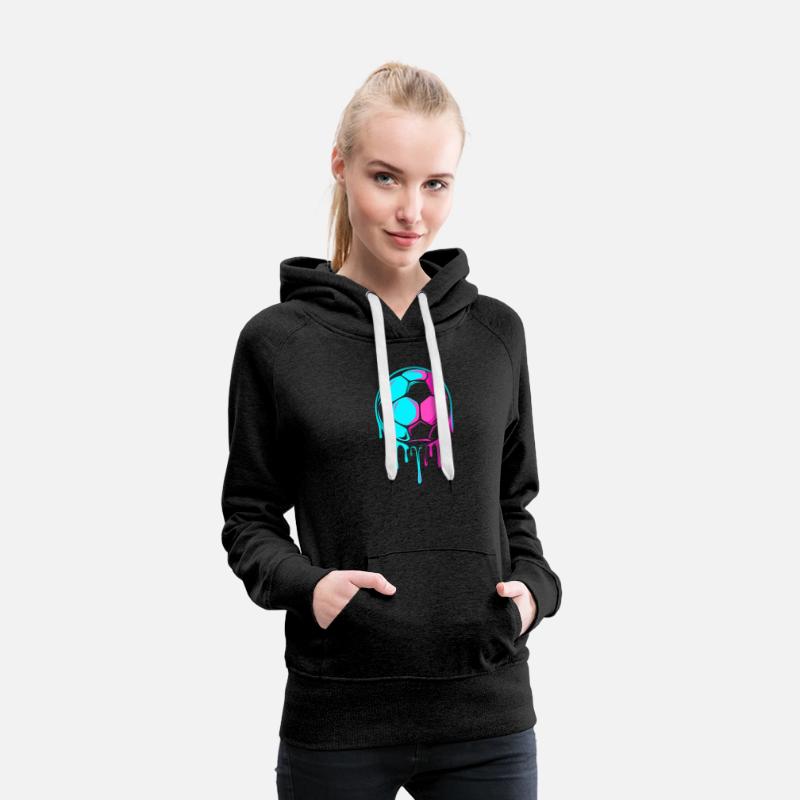 Vivid Dripping Soccer Ball Artwork